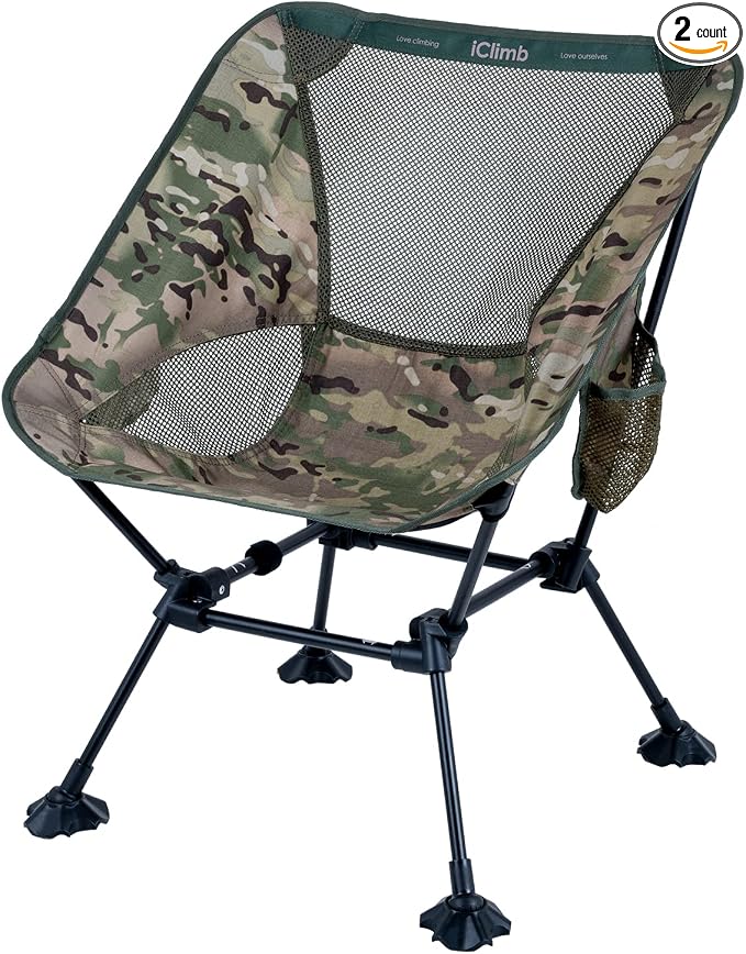 iClimb Ultralight Compact Camping Folding Beach Chair by iClimb