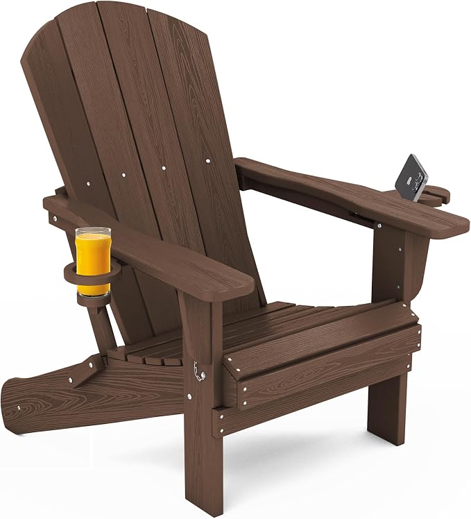 SERWALL Adirondack Chair with Cup Holders - Image 9