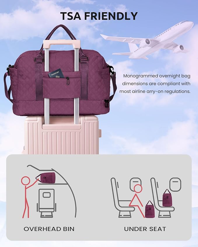 Bride To Be Gifts, Gifts for Women-Initial Travel Bag - Image 4