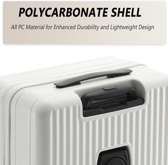 26 Inch Top Opening Checked Travel Luggage Expandable - Image 6
