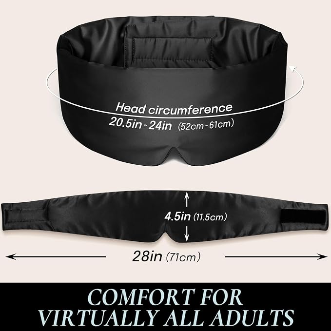 Zenssia Satin Sleep Mask for Women and Men, Lightweight Padded Eye Mask - Image 7
