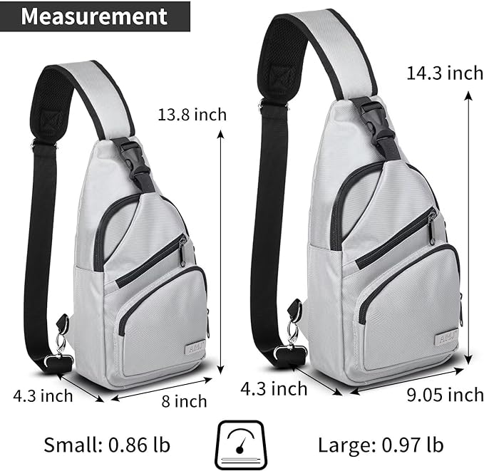 AMJ Crossbody Sling Bag Men Women, Casual Shoulder Backpack, Chest Daypack - Image 2