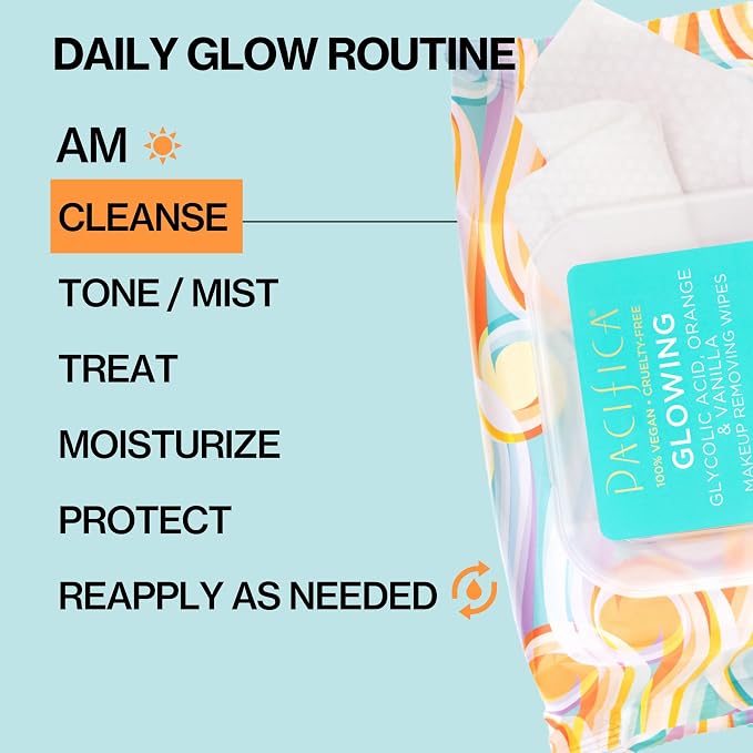 Pacifica Beauty | Glowing Makeup Remover Wipes | Gycolic Acid, Coconut Water - Image 11