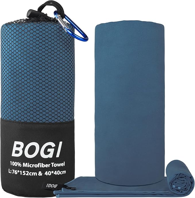 BOGI Microfiber Travel Sports Towel-Quick Dry, Soft Lightweight, Compact - Image 2