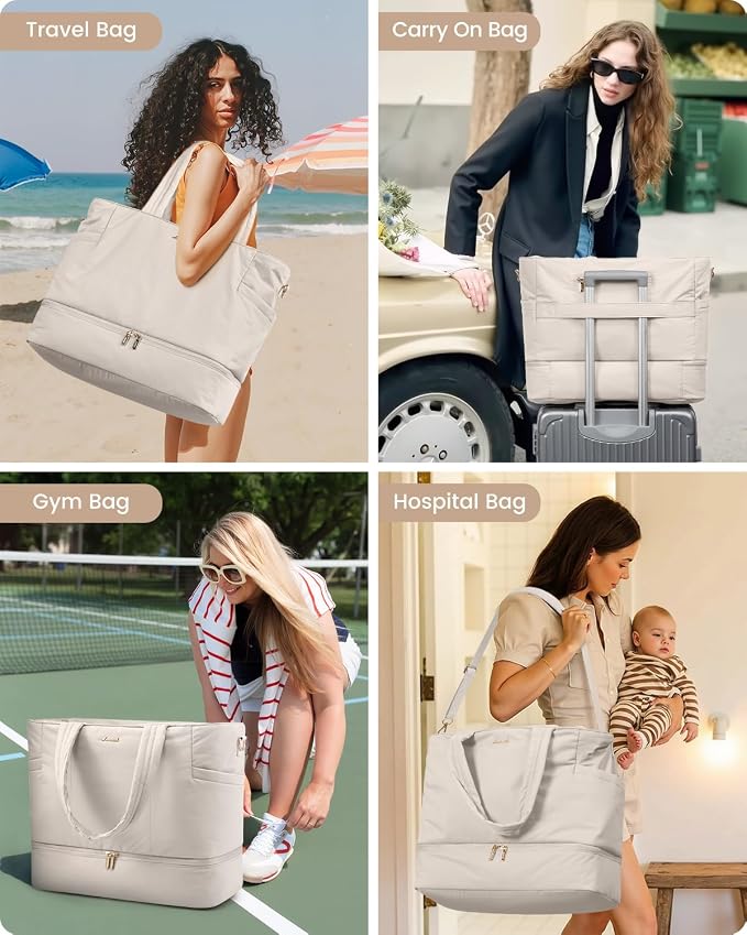 LOVEVOOK Travel Duffle Bag, Puffer Weekender Bags - Image 7