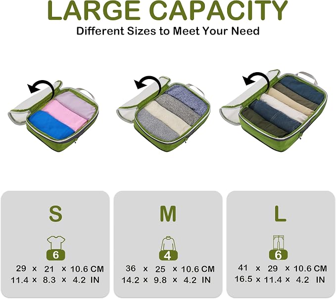 Cipway Mesh Compression Packing Cubes, Ultralight See Through Luggage Organizer - Image 4