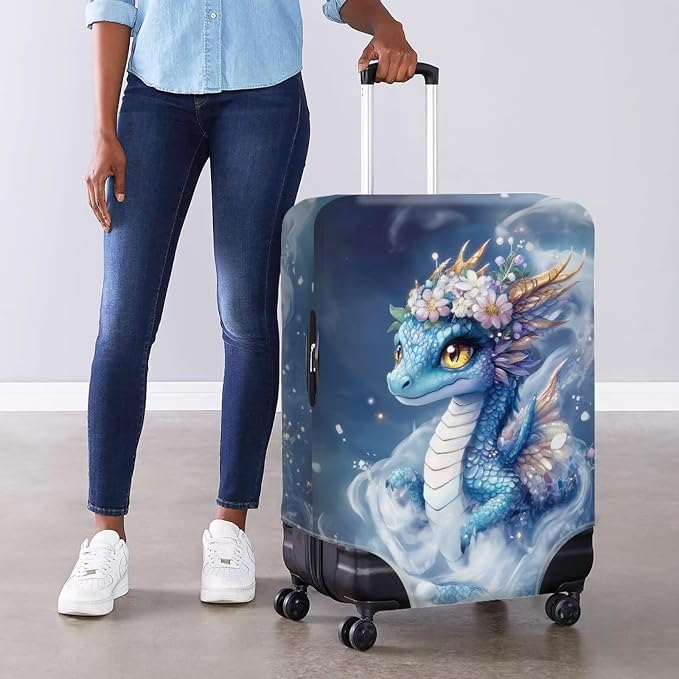 Dragon Luggage Cover Universal Fit 30-32 Inch Anti-Slip Elastic Spandex - Image 4