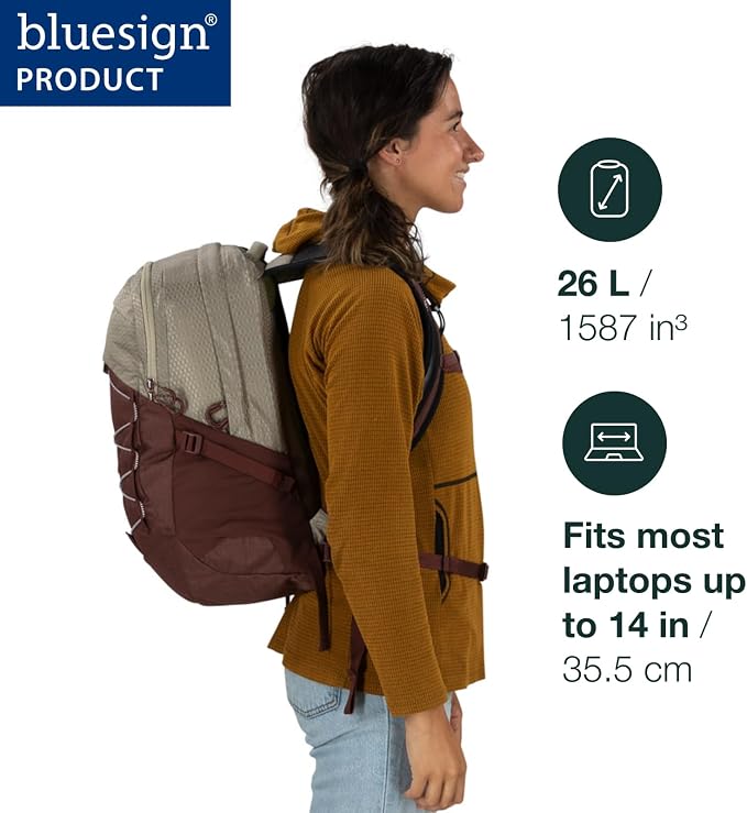 Osprey Quasar 26L Commuter Backpack, Pashmina/Tan Concrete - Image 5