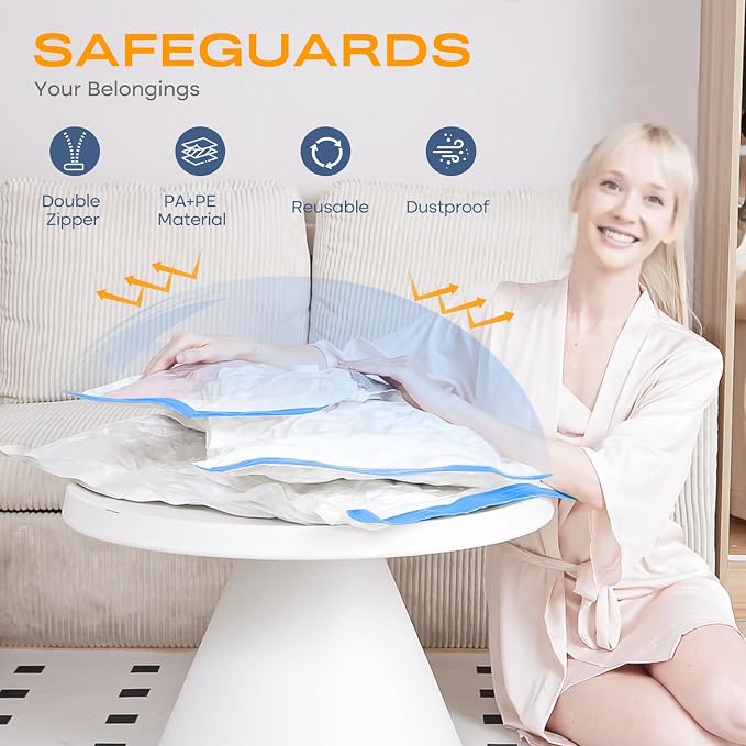 Vacuum Seal Bags for Clothing, 22 Pack Vacuum Storage Bags for Clothes - Image 3