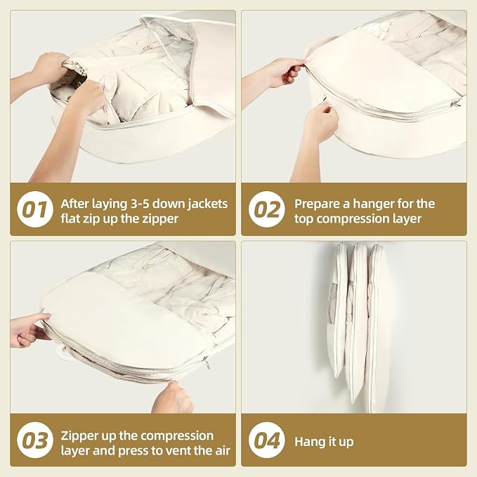 3 Packs Space Saving Garment Bag - Image 4