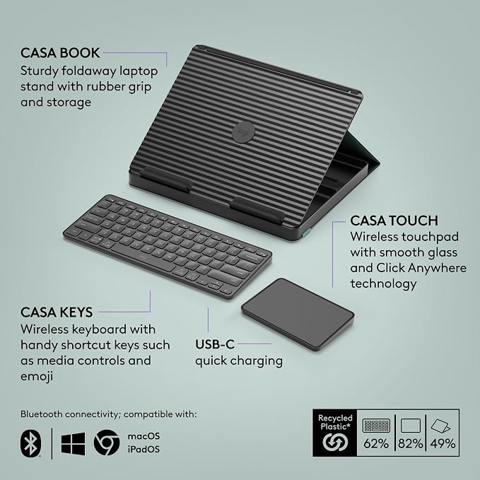 Logitech Casa Pop Up Desk Kit - Image 6