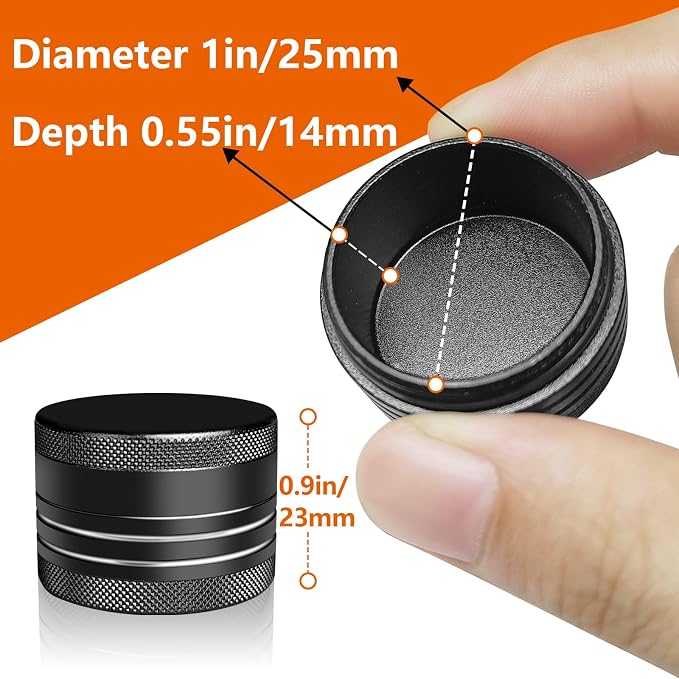 2 Sets Small Pill Box, Portable Daily Box, Aluminium Alloy Round Container - Image 2