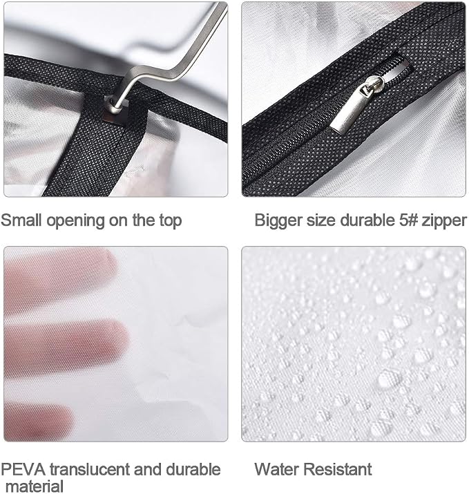 Hanging Garment Bag Suit Bags for Closet Storage Garment Bags for Hanging - Image 3