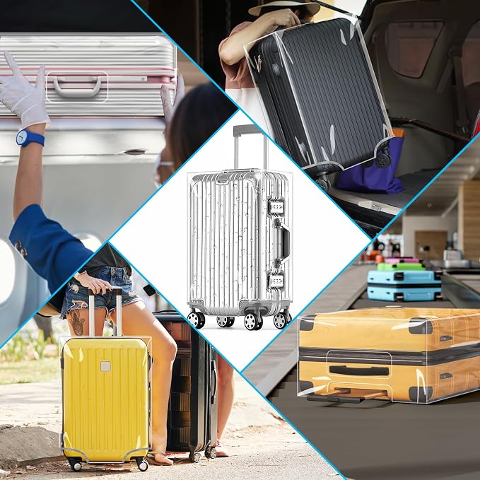 Yotako Clear PVC Suitcase Cover Tough Protector, 24 Inch Luggage Covers - Image 7
