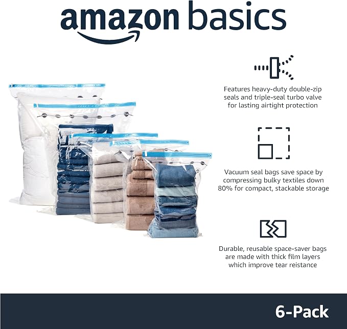 Amazon Basics Vacuum Compression Space Saving Storage Bags - Image 2