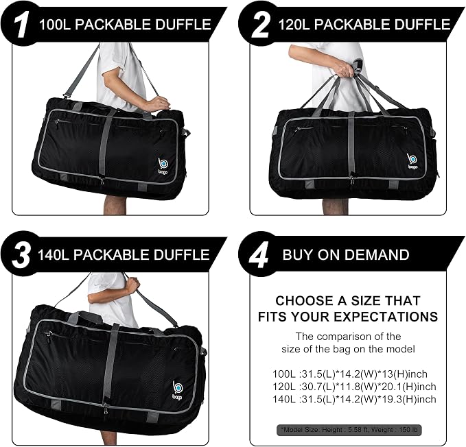 Bago Big XXL Foldable Duffel Bags - Image 9