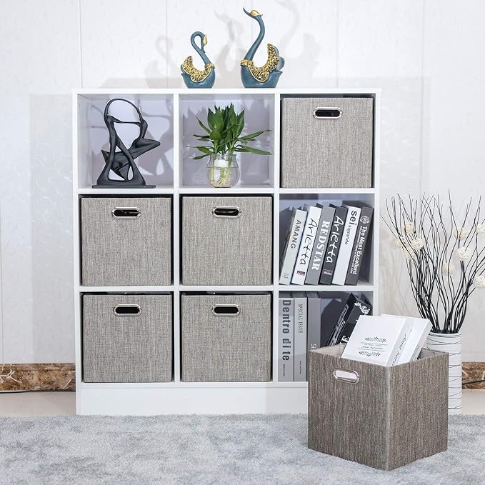 Posprica Storage Bins, 11×11 Foldable Storage Cubes Boxes Container Closet - Image 7