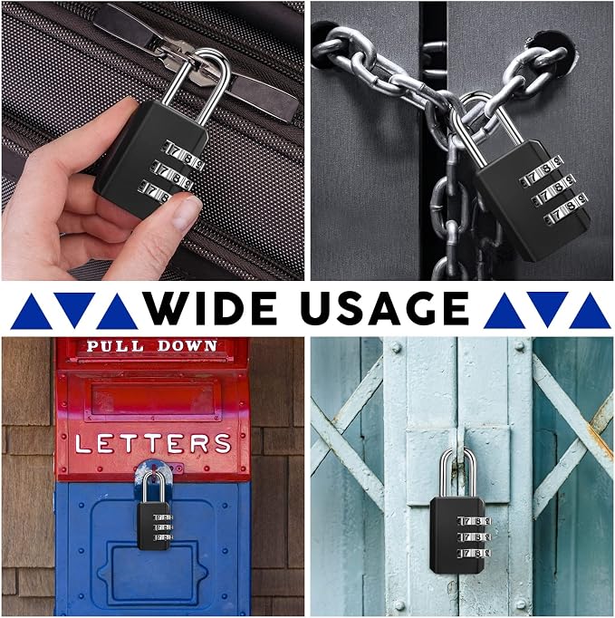 Chumia 32 Pack 3 Digit Combination Lock Small Combo Locks Waterproof Luggage - Image 7