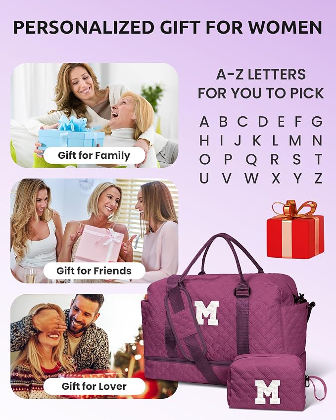 Bride To Be Gifts, Gifts for Women-Initial Travel Bag - Image 5