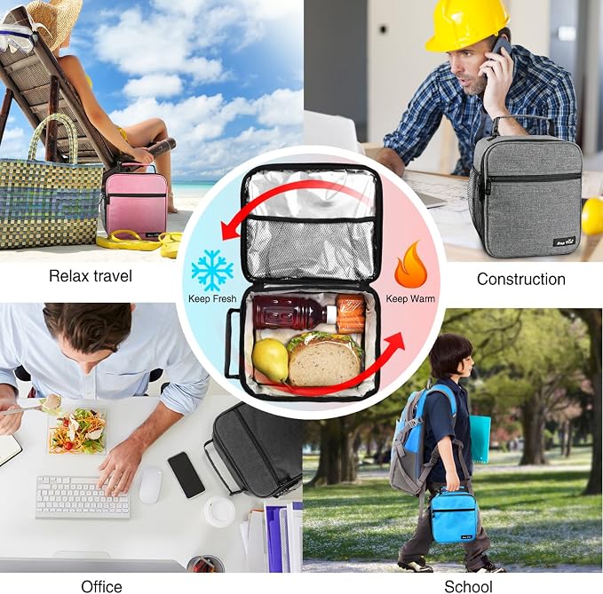 Hap Tim Insulated Lunch Box for Men, Reusable Lunch Bag for Women, Spacious - Image 7