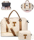 Beach Essentials 11 12 13 14 15 16 17 18 Year Old Girls Gifts-Initial Duffle Bag by Vogewood