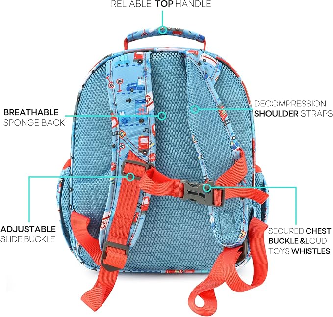 mibasies Toddler Backpack for Boys 2-4: Cute Kids Backpacks Boys - Image 2