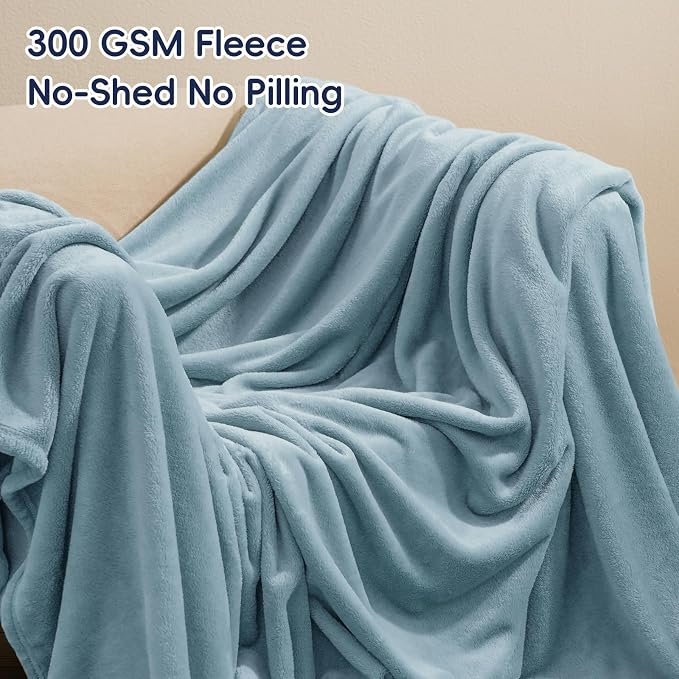 PHF Ultra Soft Fleece Blanket King Size, No Shed No Pilling Luxury Plush Cozy - Image 3