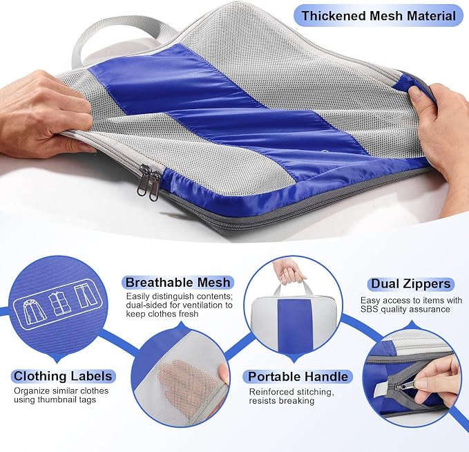 10 Set Compression Packing Cubes - Image 6