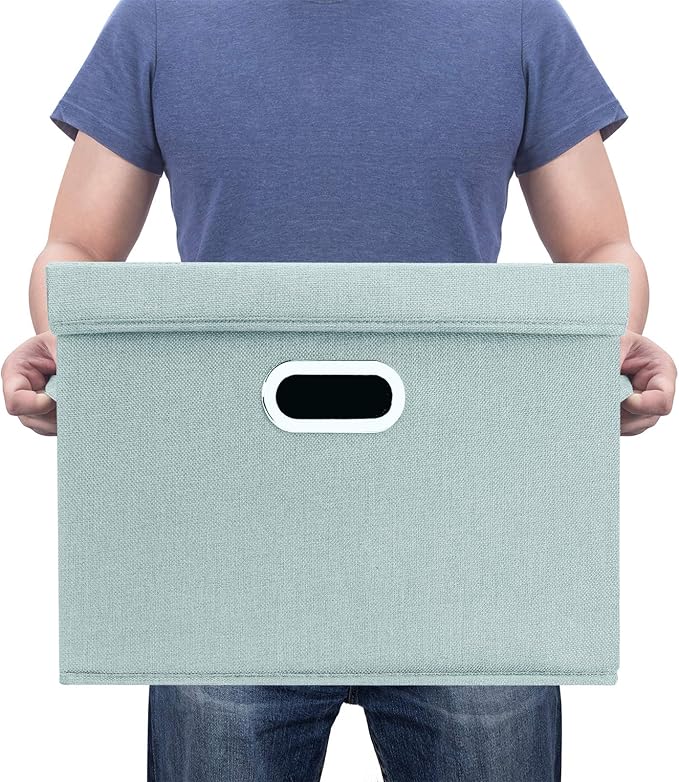 TYEERS Large Storage Bins with Lids, Collapsible, Fabric Storage Boxes - Image 6