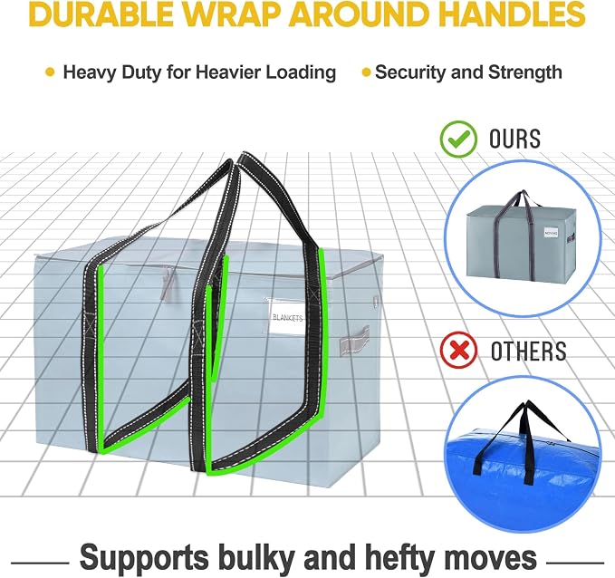 VENO 6 Pack Moving Bags, Heavy Duty, Moving Boxes Alternative, Packing Storage - Image 5