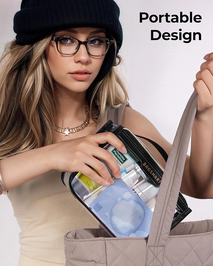 BAGSMART TSA Approved Toiletry Bag, Makeup Cosmetic Pouch Bag - Image 7