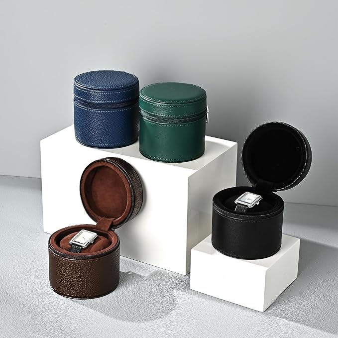 Oirlv Luxury Leather Watch Travel Case Single Watch Case - Image 6