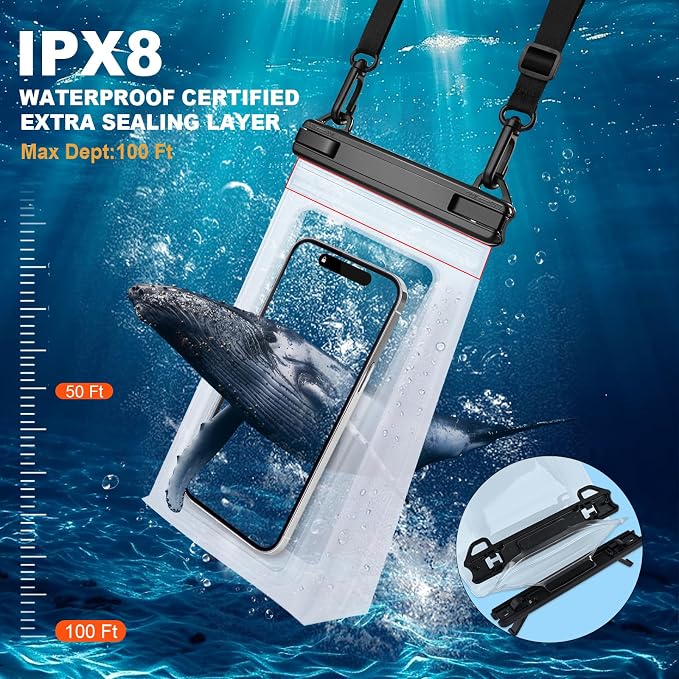 2 Pack Large Waterproof Phone Pouch Floating, Waterproof Phone Case - Image 4