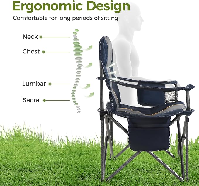 ALPHA CAMP Oversized Camping Chair Heavy Duty Lawn Chair - Image 5