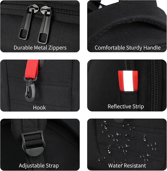 Black Backpack for Men, School Backpack for Boys Teens, Backpacks for School - Image 3