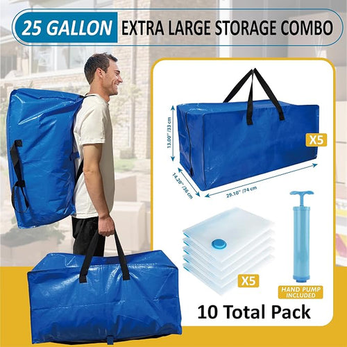 10 Pack Heavy Duty Extra Large Moving Bags - Image 2