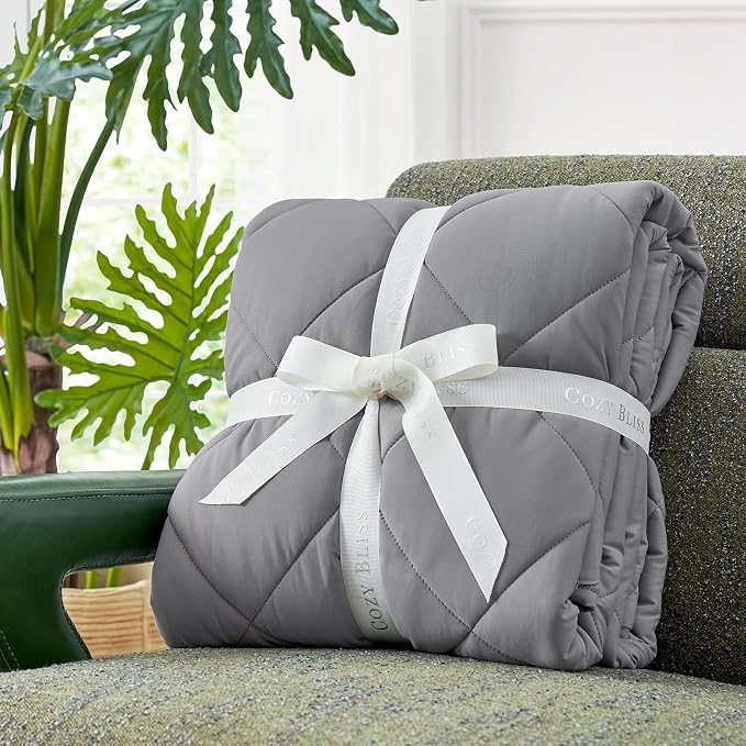 Cozy Bliss Cooling Blanket for Hot Sleepers, Q-Max 0.4 Cooling Comfort King Size - Image 6