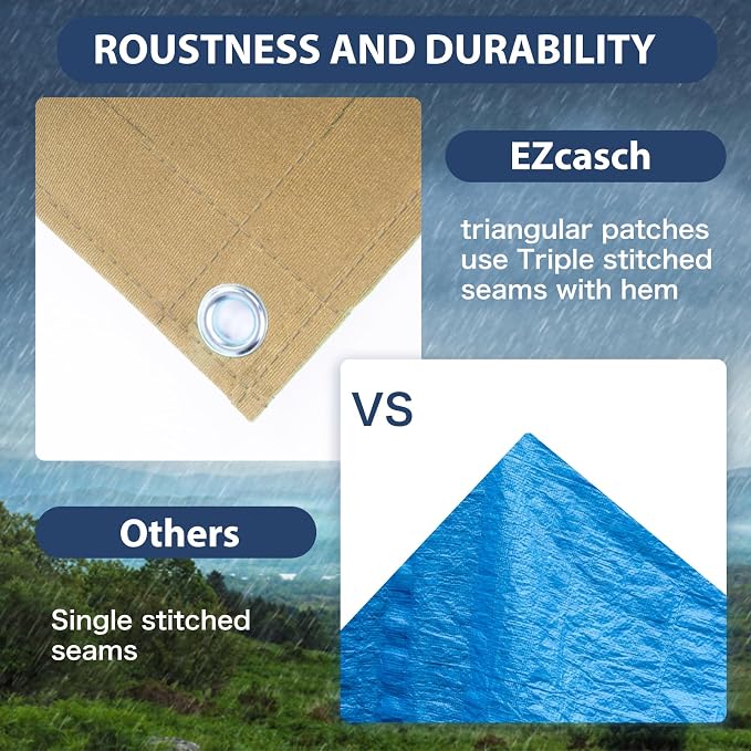 20’x24’ Canvas Tarp Heavy Duty Water Resistant Tarpaulins - Image 3