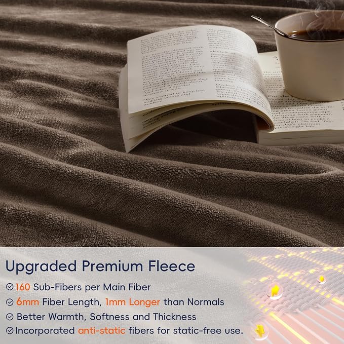 PHF Ultra Soft Fleece Blanket Twin Size, No Shed No Pilling Luxury Plush Cozy - Image 4