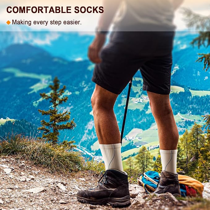 BULLIANT Compression Socks for Men 6Pairs, Athletic Crew Socks Cushioned For - Image 6