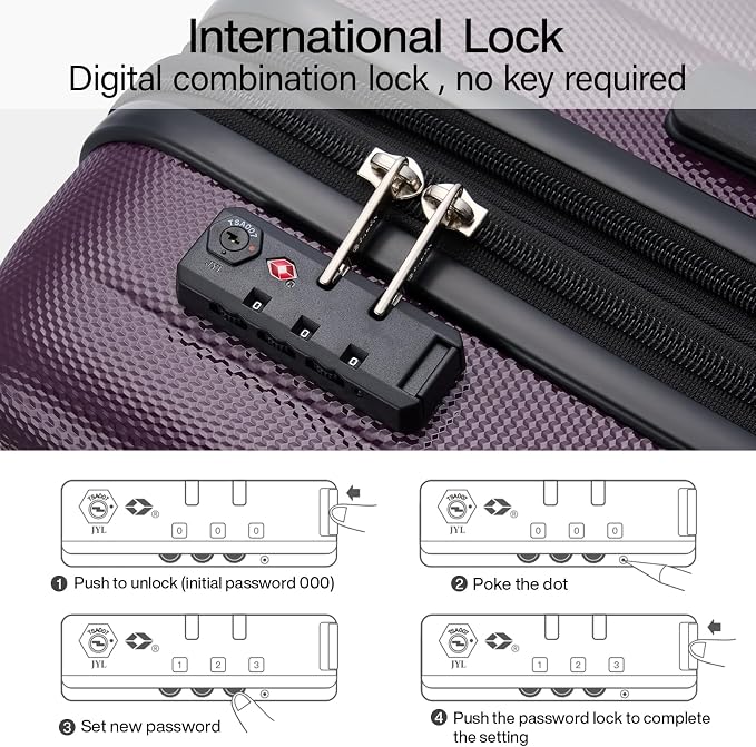 Hanke Expandable Hard Shell Luggage Sets 2 piece Carry on Luggage - Image 8