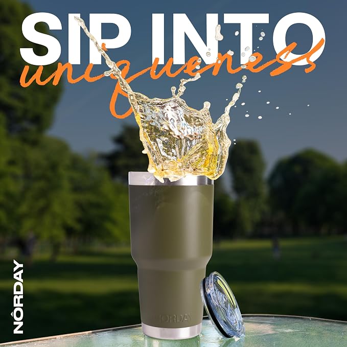 NORDAY | Tumbler with Lid - 30oz - Military Insulated Tumbler - Stainless Steel - Image 6