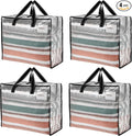 VENO 4 Pack Heavy Duty Moving Bags, Storage Bags, Packing Supplies, Top Zipper by Veno