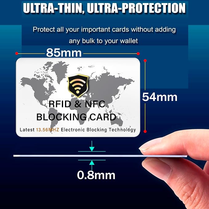 SaiTech IT 5 Pack RFID Blocking Card NFC Contactless Debit/Credit Card ATM - Image 2