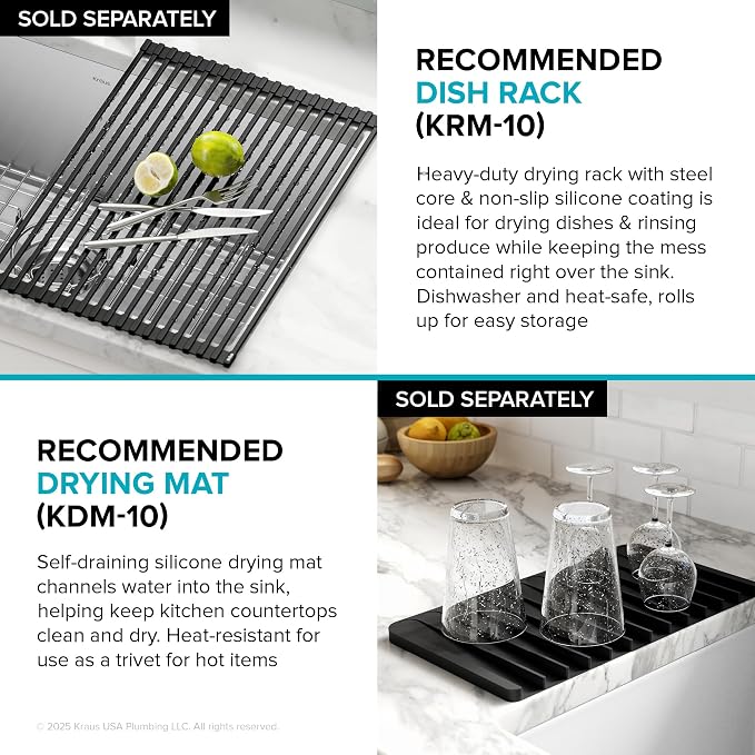 Kraus KHU111-25 Standart PRO 16 Gauge Undermount Single Bowl Stainless Steel - Image 15