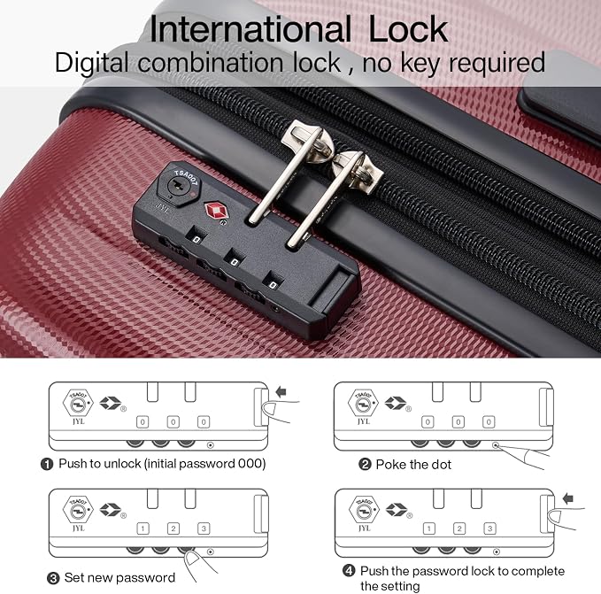 Hanke Expandable Hard Shell Luggage Sets 2 piece Carry on Luggage - Image 8
