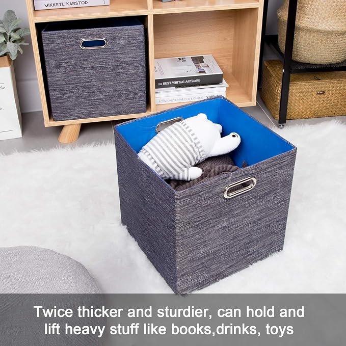 Posprica Storage Cubes, 11×11 Foldable Storage Bins, Thick and Heavy duty - Image 5