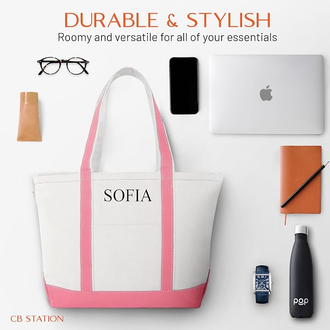 CB STATION Medium Classic Canvas Tote Bag - Image 5