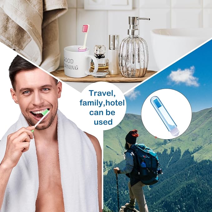 Patelai 4 Pcs Travel Toothbrush Set, Soft Bristle Mini Foldable Tooth Brush - Image 6