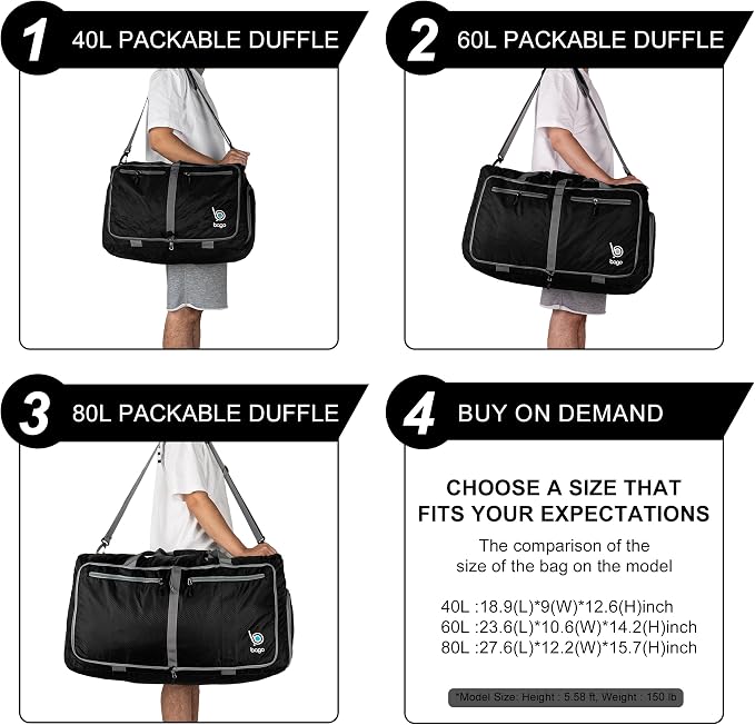 Bago Large Foldable Duffel Bags - Image 10